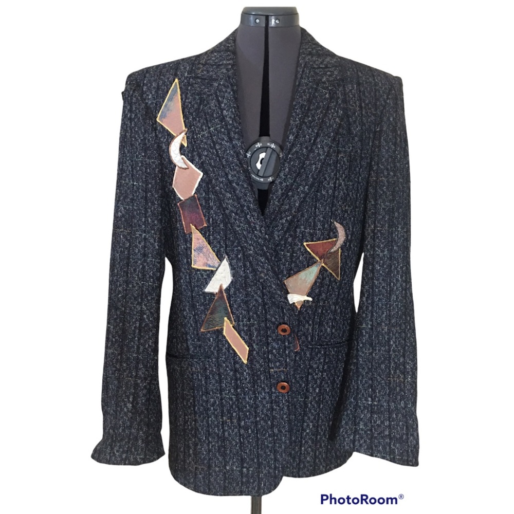 Vintage Club Europe UpCycled Wool Over-sized Blazer